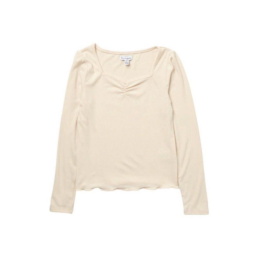 LOVE FIRE Puff Sleeve Rib Tee NEW WITH TAGS